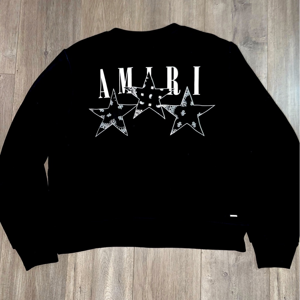 Amiri mens crew neck sweater